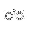 Eye exam glasses linear icon