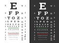 Eye exam, optics test