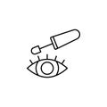 eye, eyelashes, carcass icon. Simple thin line, outline illustration of Beauty icons for UI and UX, website or mobile application