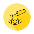 eye, eyelashes icon long shadow Royalty Free Stock Photo