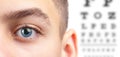 Eye eyesight ophthalmology test and vision health,  medicine sight Royalty Free Stock Photo