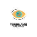 Eye, Find, Look, Looking, Search, See, View Business Logo Template. Flat Color