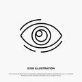 Eye, Find, Look, Looking, Search, See, View Line Icon Vector