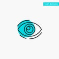 Eye, Find, Look, Looking, Search, See, View turquoise highlight circle point Vector icon