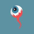 Eye flat icon. Silhouette eye. Royalty Free Stock Photo