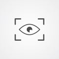 Eye focus vector icon sign symbol