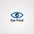 Eye food logo vector, icon, element, and template