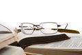 Eye glasses on the books Royalty Free Stock Photo