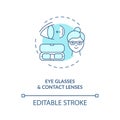 Eye glasses and contact lenses concept icon Royalty Free Stock Photo