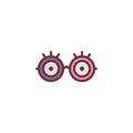 Eye glasses filled outline icon