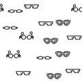 eye glasses frame fashion vector seamless pattern Royalty Free Stock Photo