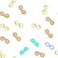 eye glasses frame fashion vector seamless pattern Royalty Free Stock Photo