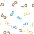 eye glasses frame fashion vector seamless pattern Royalty Free Stock Photo