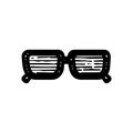Eye glasses icon hand drawn vector illustration isolated on white background Royalty Free Stock Photo