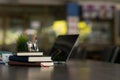 eye glasses placed on the desk are eye glasses that are prepared for people with farsightedness to work and read documents clearly Royalty Free Stock Photo