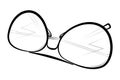 Eye glasses sketch on a white background . Royalty Free Stock Photo