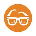 Eye glasses vector icon, Optical glasses Royalty Free Stock Photo