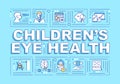 Eye health of children word concepts banner Royalty Free Stock Photo