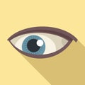 Eye health icon flat vector. Vision look