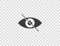 Eye, hidden, invisible icon. Vector illustration, flat.