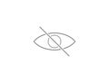 Eye, hidden, invisible icon. Vector illustration, flat