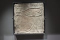 Eye of Horus, also known as wadjet, wedja or Udjat. Polychromatic Sandstone relief