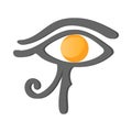 Eye of Horus icon, cartoon style
