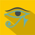 Eye of Horus icon, flat style