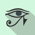 Eye of Horus icon, flat style