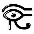 Eye horus icon, simple black style Royalty Free Stock Photo