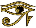 Eye of Horus - reverse Eye of Thoth Royalty Free Stock Photo