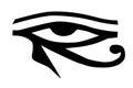 Eye of Horus tribal tattoo Royalty Free Stock Photo