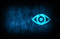 Eye icon abstract blue background illustration digital texture design concept Royalty Free Stock Photo