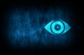 Eye icon abstract blue background illustration digital texture design concept Royalty Free Stock Photo