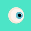 Eye icon on birch background. Vector illustration Royalty Free Stock Photo