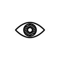 eye icon. Element of minimalistic icons for mobile concept and web apps. Thin line icon for website design and development, app de Royalty Free Stock Photo