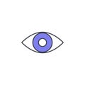 eye icon. Element of web icon with one color for mobile concept and web apps. Thin line eye icon can be used for web and mobile. Royalty Free Stock Photo