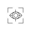 Eye icon. Elements of cyber security icon. Premium quality graphic design. Signs, outline symbols collection icon for websites, we