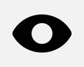 Eyes Icon See Sight Vision Eyeball View CCTV Spy Target Lens Watch Watching Optical Eyesight Shape Sign Symbol EPS Vector