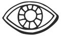 Eye icon. Human vision symbol. Optical sign