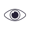 Eye icon. Identification, health, research, optics concept. Linear and solid vector icon symbol. Cartoon minimal Royalty Free Stock Photo