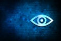 Eye icon abstract blue background illustration design Royalty Free Stock Photo