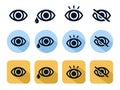 Eye icon line set for web Royalty Free Stock Photo