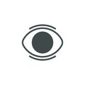 Eye icon, look sign, eyeball sight illustration. Stock vector illustration isolated on white background Royalty Free Stock Photo