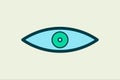 Eye icon. icon related to UI elements. suitable for web site, app, user interfaces,element, printable etc. flat line icon style. Royalty Free Stock Photo