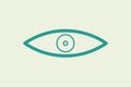 Eye icon. icon related to UI elements. suitable for web site, app, user interfaces,element, printable etc. line icon style. simple Royalty Free Stock Photo