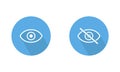 Eye icon set. Eyesight symbol. Retina scan eye icons. View hidden icons symbol. Privacy and block symbol. Simple eyes