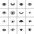 Eye icon set Royalty Free Stock Photo