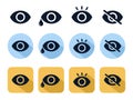 Eye icon set vector for web, software, application, mobile Royalty Free Stock Photo