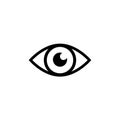 Eye icon sign. Royalty Free Stock Photo